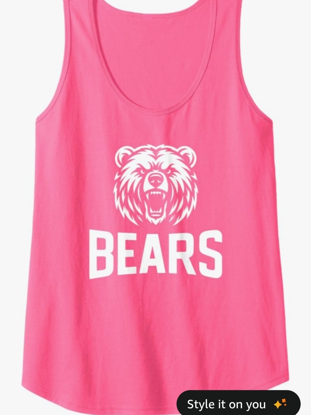 Womens Hot Pink Chicago Bears Tank Large